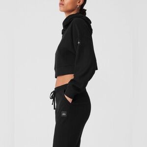 ALO Muse Black Ribbed sweatpants